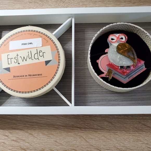 Erstwilder Jewelry - *Final* Erstwilder Pink Studious Owl Brooch
